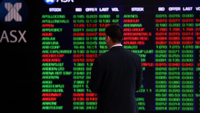 The indicator board at the Australian Securities Exchange (ASX) is seen in Sydney, Tuesday, February 5, 2019. Australia's big four banks have gained more than $20 billion in value after relieved investors welcomed the Kenneth Hayne's royal commission's recommendations by driving the financial sector to what looks like its best day in a decade. (AAP Image/Dan Himbrechts) NO ARCHIVING