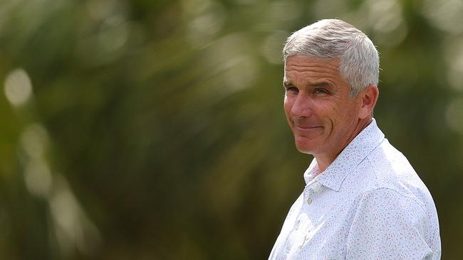 PGA Tour commissioner Jay Monahan says the bans are necessary to protect the interests of the tour.