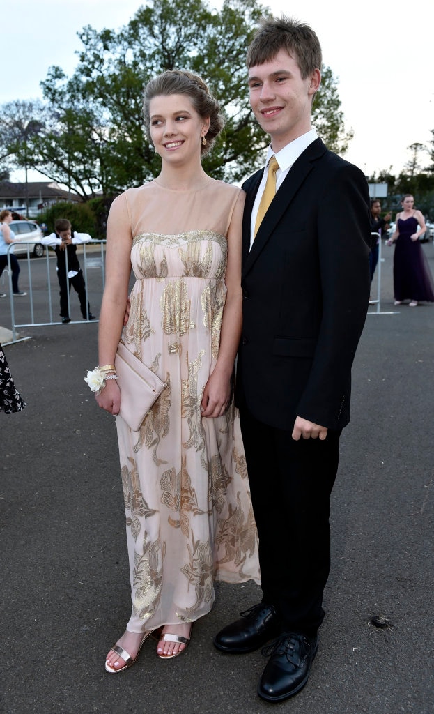 Ella McGuire and Joshua Poole. St Saviour's College formal, Toowoomba Turf Club. November 2017. Picture: Bev Lacey