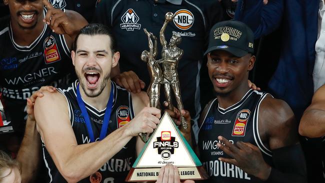 CG43 partied hard after Melbourne United’s epic NBL title win. Picture: Getty Images