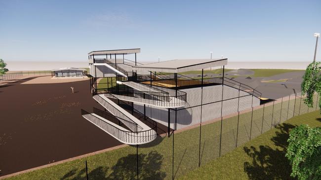 Artist Impressions of Marion Council's Sam Willoughby BMX Facility and Soccer Grounds. Credit: Greenway Architects