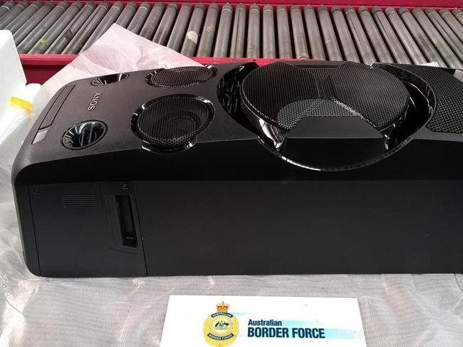 The drugs were hidden inside speakers. Picture: ABF