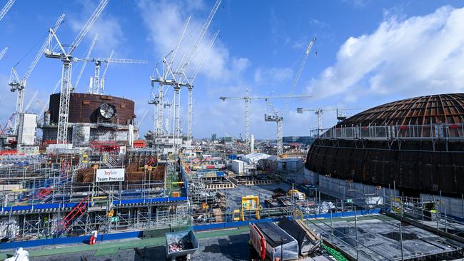 The Hinkley Point C nuclear power station under construction in Bridgwater, England. Picture: Getty Images