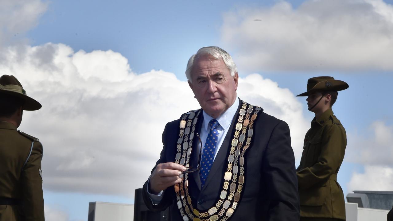 TRC Mayor Paul Antonio at Anzac Day in 2018.