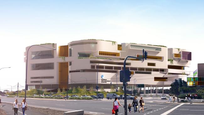 An artist’s impression showing location of the new Women's and Children's Hospital.