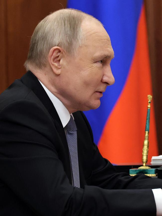 Russian President Vladimir Putin pictured at the Kremlin last month. Picture: AFP.