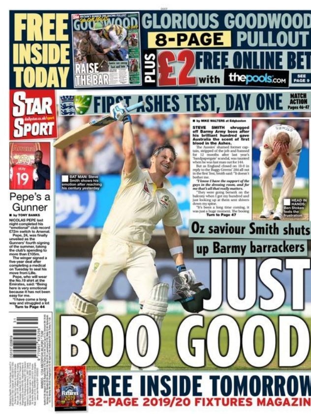 Daily Star went with "Just boo good".