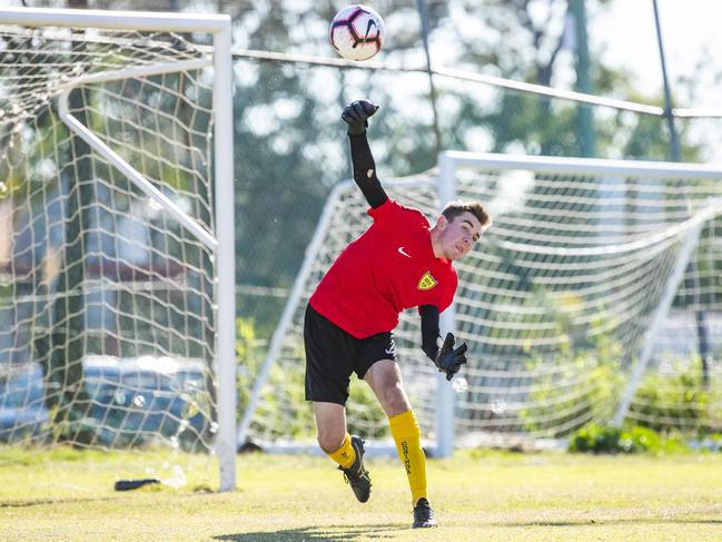 Cody Oestreich in the Queensland Schools Premier League Football match between Marsden and Corinda at Darra, Thursday, July 30, 2020 - Picture: Richard Walker