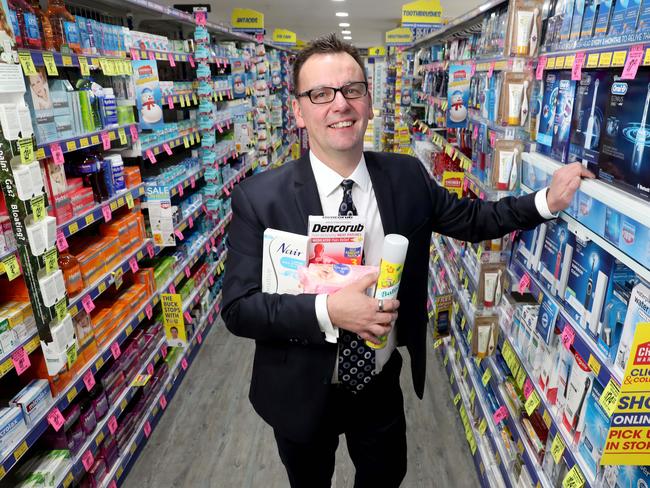 26/07/2019 Church and Dwight CEO David Thomas at Chemist Warehouse in Bourke st Melbourne. Picture: David Geraghty / The Australian.