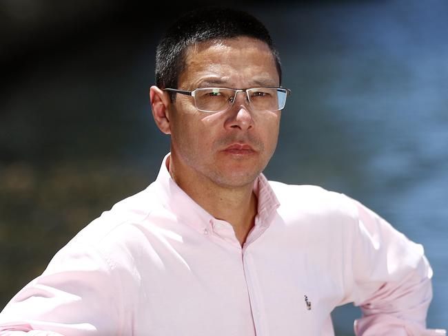 SUNDAY TELEGRAPH - 12/11/19Sydney City Councilor, Craig Chung pictured at Rushcutters Bay where ther storm water cleaning systems have been neglected and their is a build up waste in the harbour. Picture: Sam Ruttyn