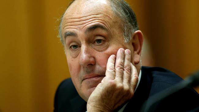 Secretary of Treasury John Fraser appearing at a Senate Economics Legislation Committee at Parliament House in Canberra. Picture Kym Smith