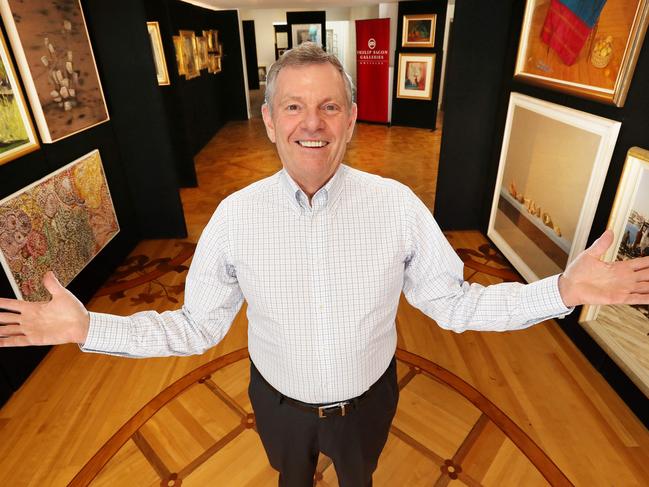 Australia's leading art dealer Philip Bacon has raided his stockroom and is having a million dollar art sale, Philip Bacon Galleries, Fortitude Valley. Photographer: Liam Kidston.