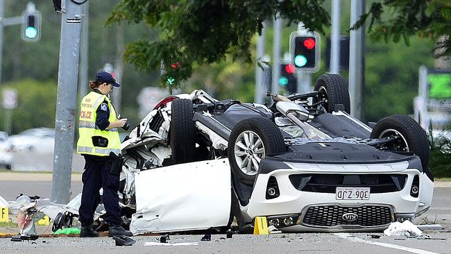 A number of children are dead this morning after a crash at a Garbutt intersection, Townsville. The children understood to be between the ages of eight and 12-years-old, have died after their car crashed at the intersection of Duckworth St and Bayswater Rd at 4.30am. PICTURE: MATT TAYLOR