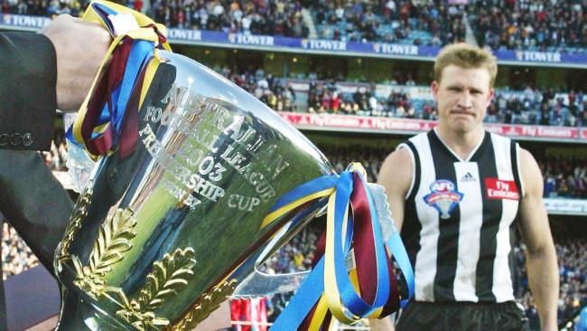 Nathan Buckley came agonisingly close to claiming the 2003 premiership cup.