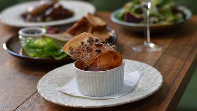 Creme brulee with almond tuille at Bistro Francais, Hyde Park.