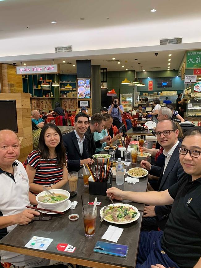 The MPs enjoying lunch at Grain Asian Cafe.