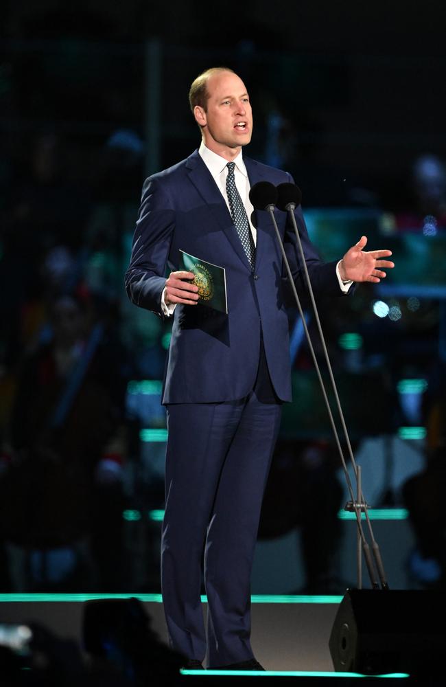 The Prince of Wales looked slick as he hailed the King on stage. Picture: Getty Images