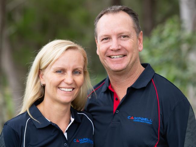 Builder Ben Campbell and his wife Sara.