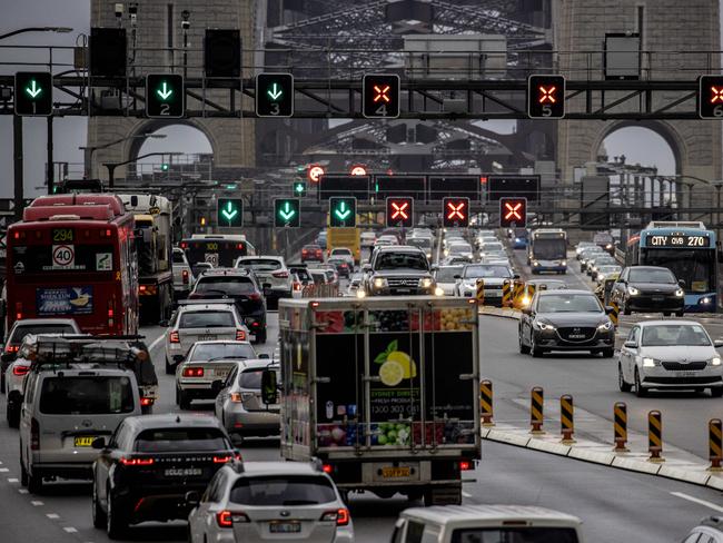 Traffic was congested across Sydney as commuters were urged to find another way into the city.