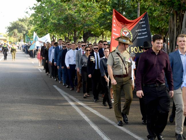 Anzac Day 2025. Strand parade in Townsville. Picture: Evan Morgan
