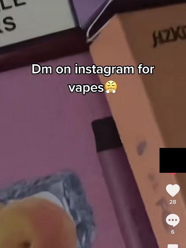 Vapes are being sold on TikTok