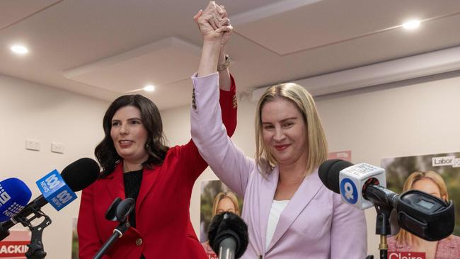 Labor Senator Marielle Smith (left) is being positioned for a promotion after a nation-leading swing in the SA vote at the federal election. Picture: Kelly Barnes