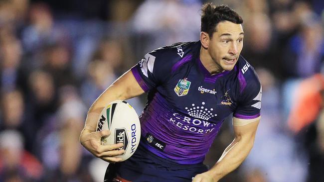 Billy Slater starred for the Storm against the Sharks. Picture: Mark Evans
