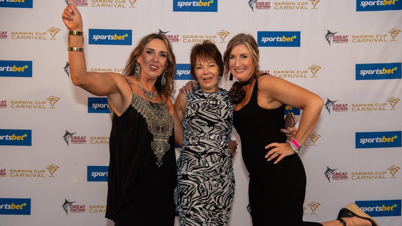 Nicole, Janet and Clare at the 2024 Darwin Turf Club Gala Ball. Picture: Pema Tamang Pakhrin