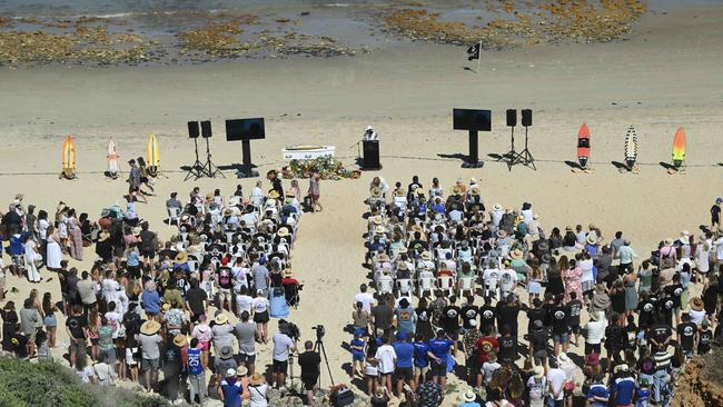 Khai Cowley lost his life in a shark attack while surfing off remote Ethel Beach on Yorke Peninsula. Picture: NCA NewsWire / Mark Brake