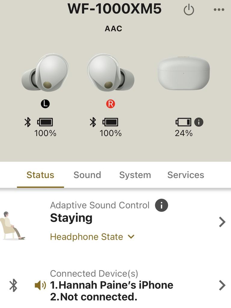 The app lets you customise the type of sound you hear plus the degree of noise cancellation. Picture: Supplied