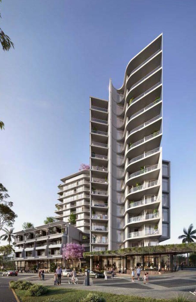 The proposed $95.5m shop top development for Tweed Heads.