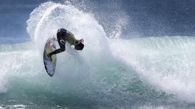 Brazil’s Gabriel Medina on his way to winning the world title at Trestles in California Picture: Getty Images