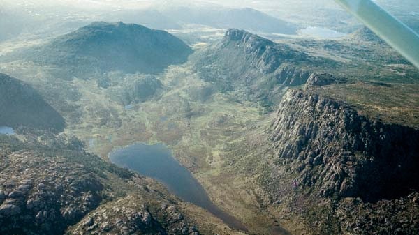 Aerial image of the the Walls of Jerusalem. Lake Malbena is south of the Walls in this National Park.  Picture: Bob Brown