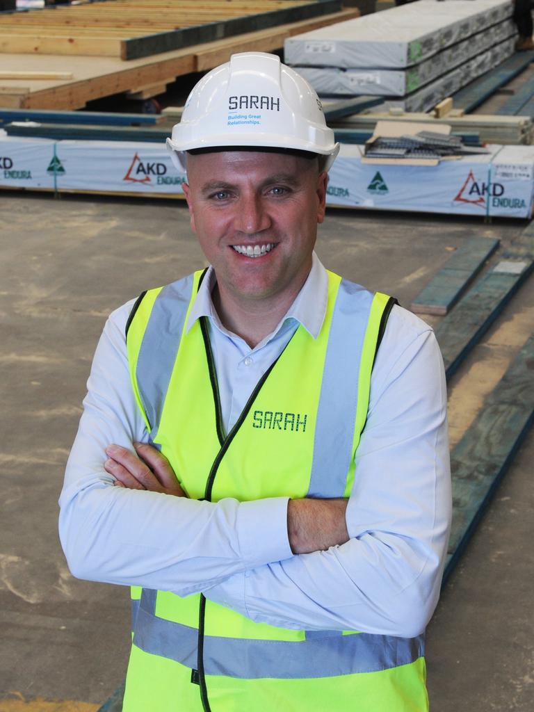 Sarah Constructions chief executive Adrian Esplin heads up one of the state’s largest commercial building companies. Picture: Michael Marschall