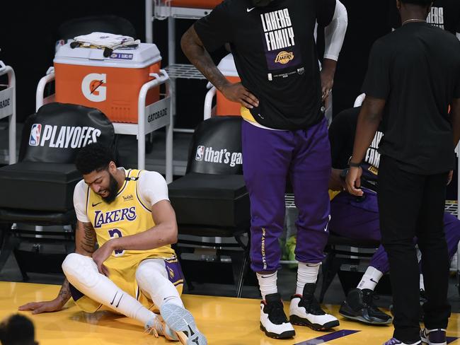 The Lakers struggled after Anthony Davis went down with injury. Harry How/Getty Images/AFP