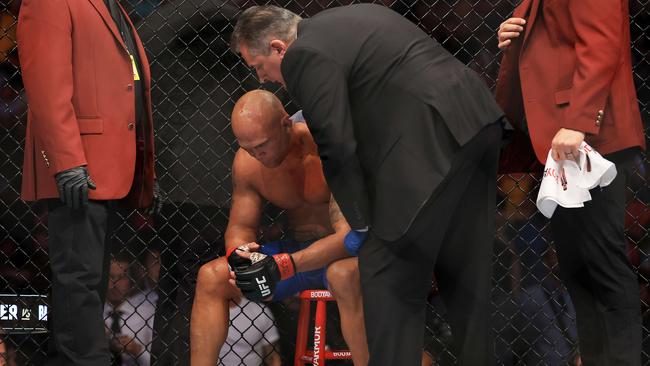 Robbie Lawler after the loss. Picture: Carmen Mandato/Getty