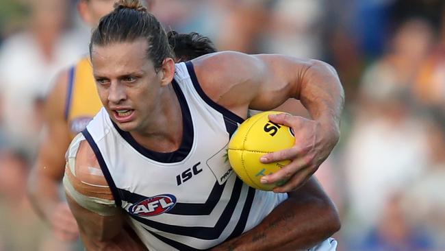 Nat Fyfe was a class above for the Dockers — as always. Picture: AAP