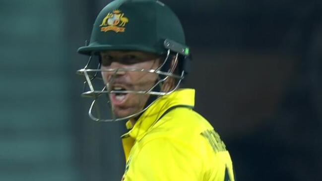 David Warner animated after early dismissal!