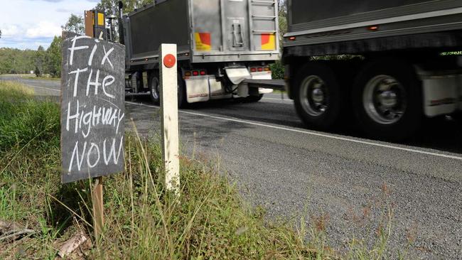 The Brisbane Valley Highway is in shocking condition.Photo: Rob Williams / The Queensland Times. Picture: Rob Williams