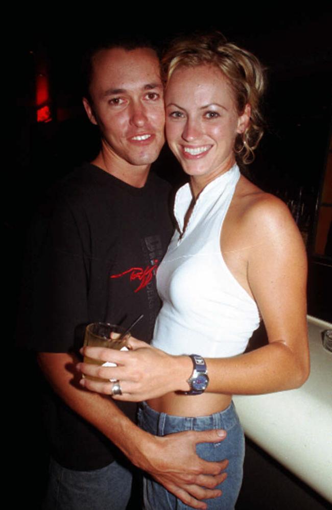 Ryan Booth and Bala Bacs party at the Rolling Rock nightclub in March 2003. Picture: Supplied