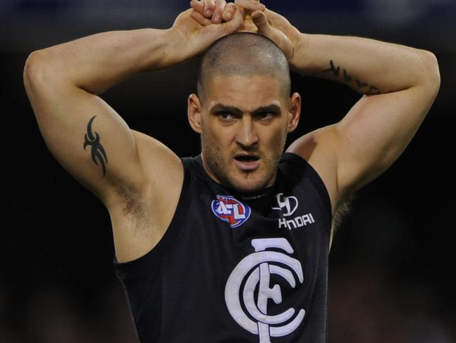 Brisbane Lions v Carlton. Elimination Final. Gabba. Unhappy Brendan Fevola.