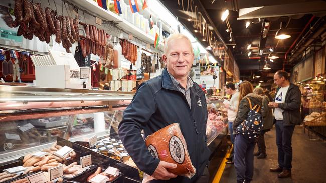 Founder and managing director Franz Knoll poses for a picture at Barossa Fine Foods in the Central Market in Adelaide. Picture: Matt Loxton