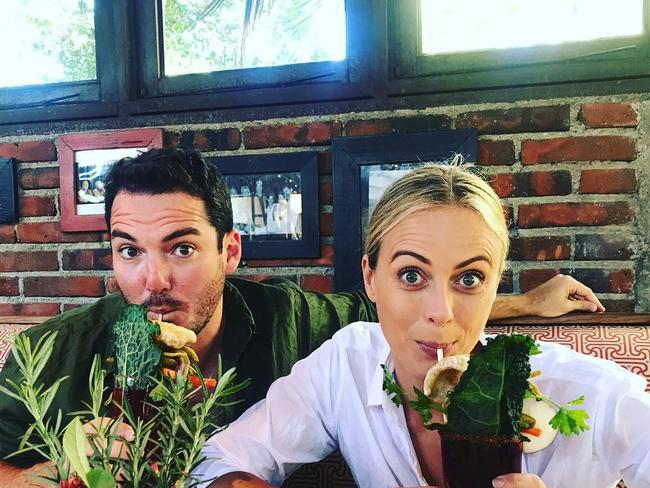 Peter Stefanovic and Sylvia Jeffreys after Karl and Jasmine’s wedding. Picture: Tim Blackwell, Instagram 