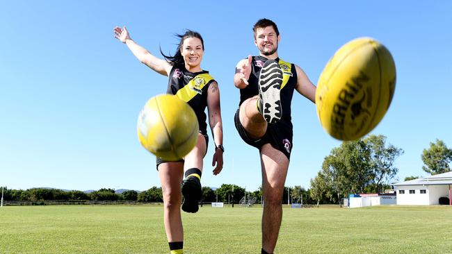 Best of 2022. Hermit Park Aussie rules power couple Ellen Turner and McKye Turner. Picture: Shae Beplate.