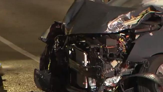 Police are investigating a serious crash at Seacliff Park on Sunday night. Picture: 7NEWS