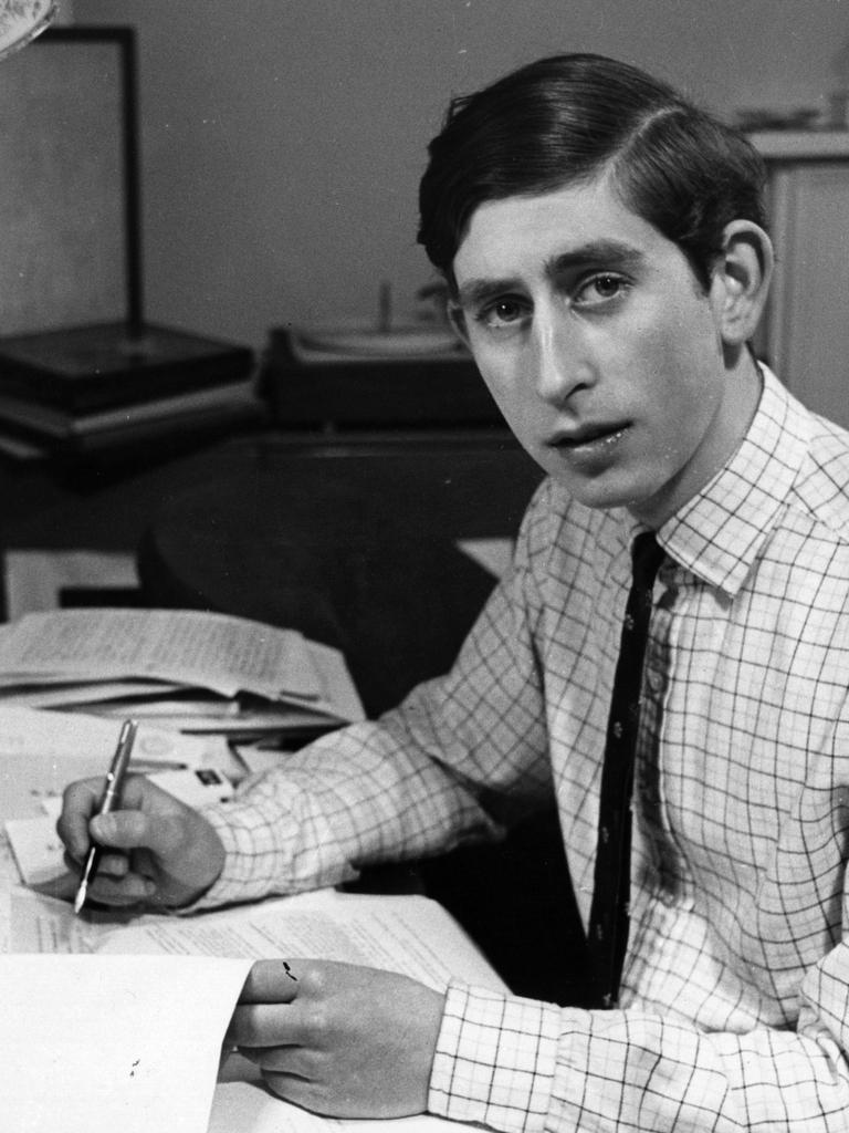 Prince Charles in his room at Trinity College in 1969. Picture: Central Press/Getty Images