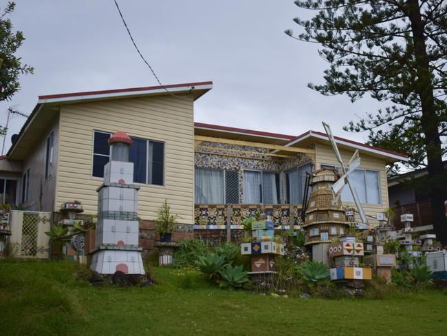 The 'windmill house' at 58 Shelly Beach Rd, East Ballina, on June 9, 2021.