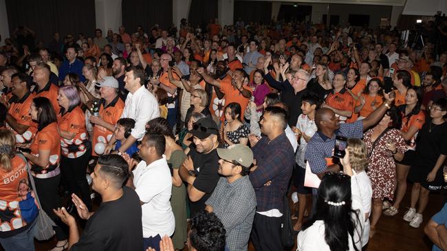 Jubilant scenes at the CLP election party. Picture: Liam Mendes