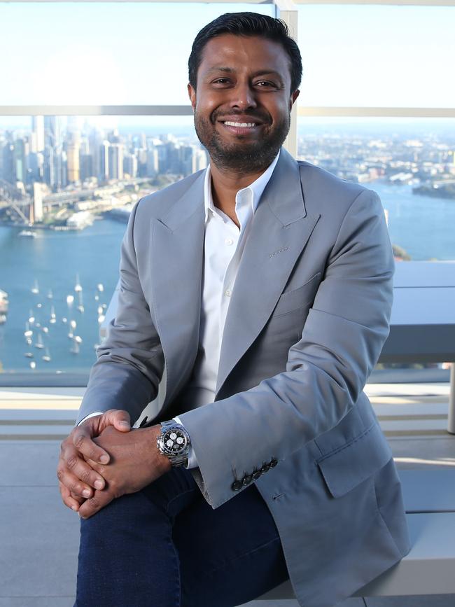 AirTrunk founder and CEO Robin Khuda at their headquarters in Sydney. Picture: Britta Campion/The Australian