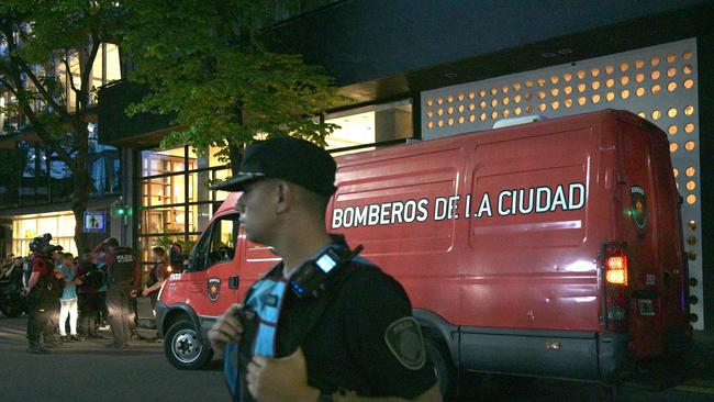 A police officer stands near the hotel where British singer Liam Payne died in Buenos Aires on October 16, 2024. Picture: Juan Mabromata/AFP